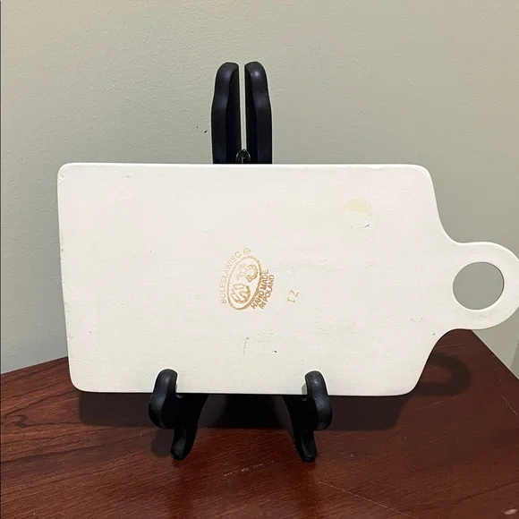 Polish Pottery Boleslawiec cutting board featuring spiral design - Picture 3 of 6